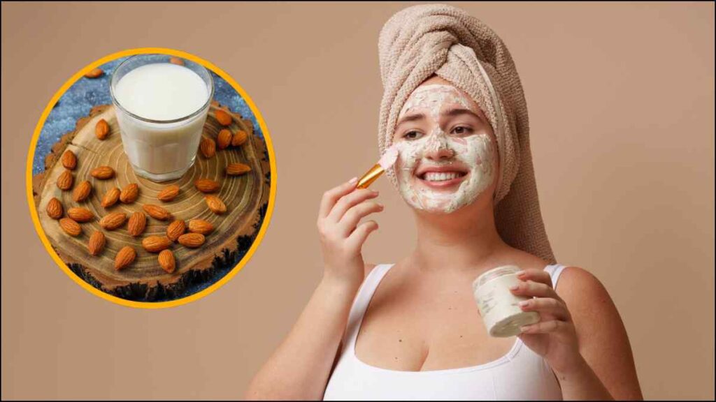 दूध ओर बादाम का पेस्ट