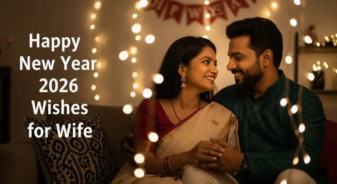 Happy New Year 2026 Wishes for Wife in Hindi with Images