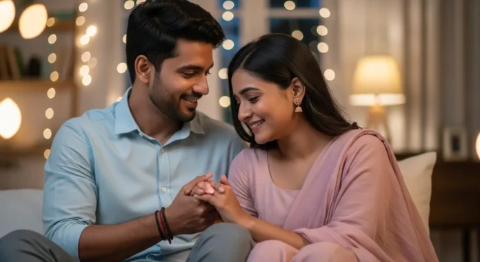 romantic shayari Indian couple
